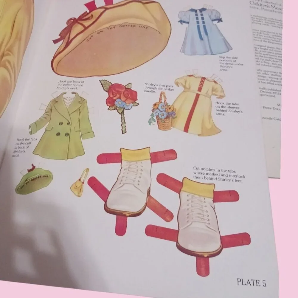 Classic & Original Shirley Temple Paper Dolls In Full Color Set of 2 - Picture 4 of 8